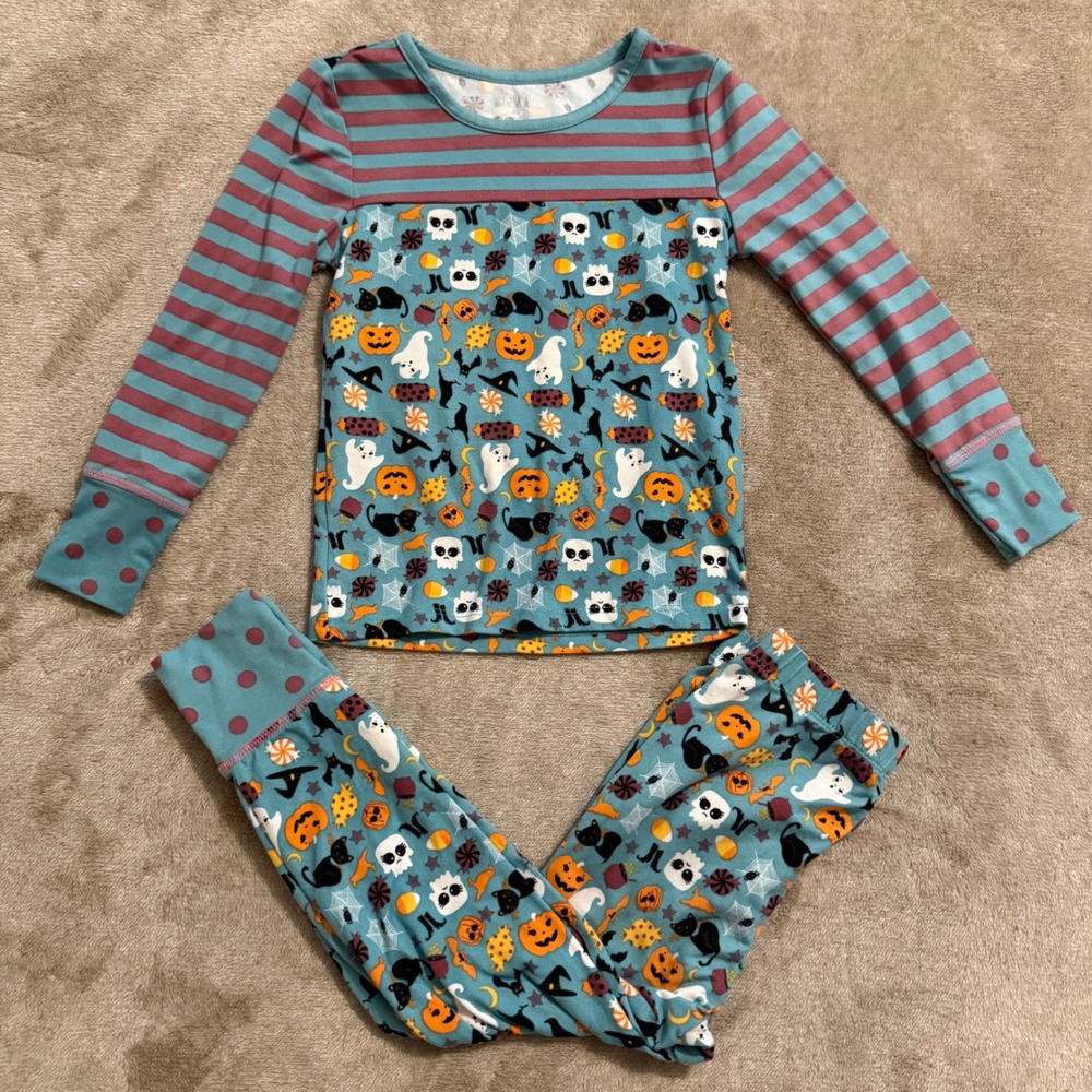 Matilda Jane Kids Moments With You Fright Night Halloween Pajama Set Teal Size 4